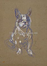 Toulouse-Lautrec: Bouboule, Bull-dog de madame Palmyre, à la souris, 1897